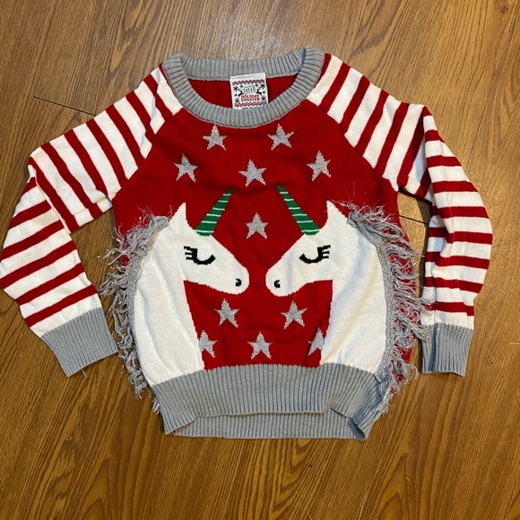 Other - Kids Holiday Christmas sweater unicorn sz 4/5